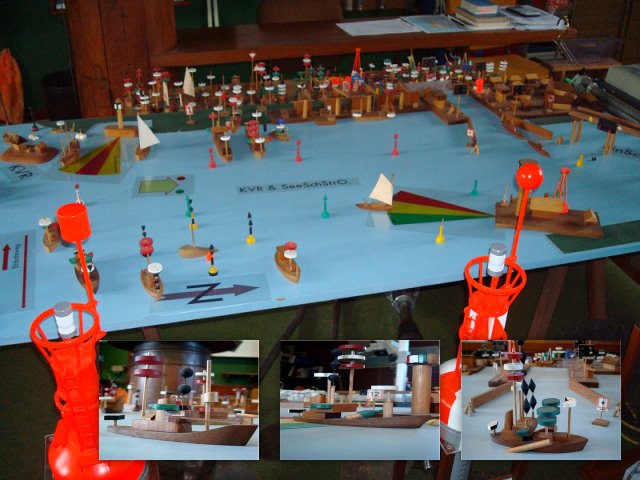 Wasserfahrschule Schött - Therorie zum anfassen: über 50 handgefertigte Modellschiffe veranschaulichen den theoretischen Lehrstoff der Sportbootführterscheine